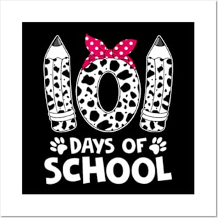 Happy 101 Days Of School Funny Student Teacher Kids Posters and Art